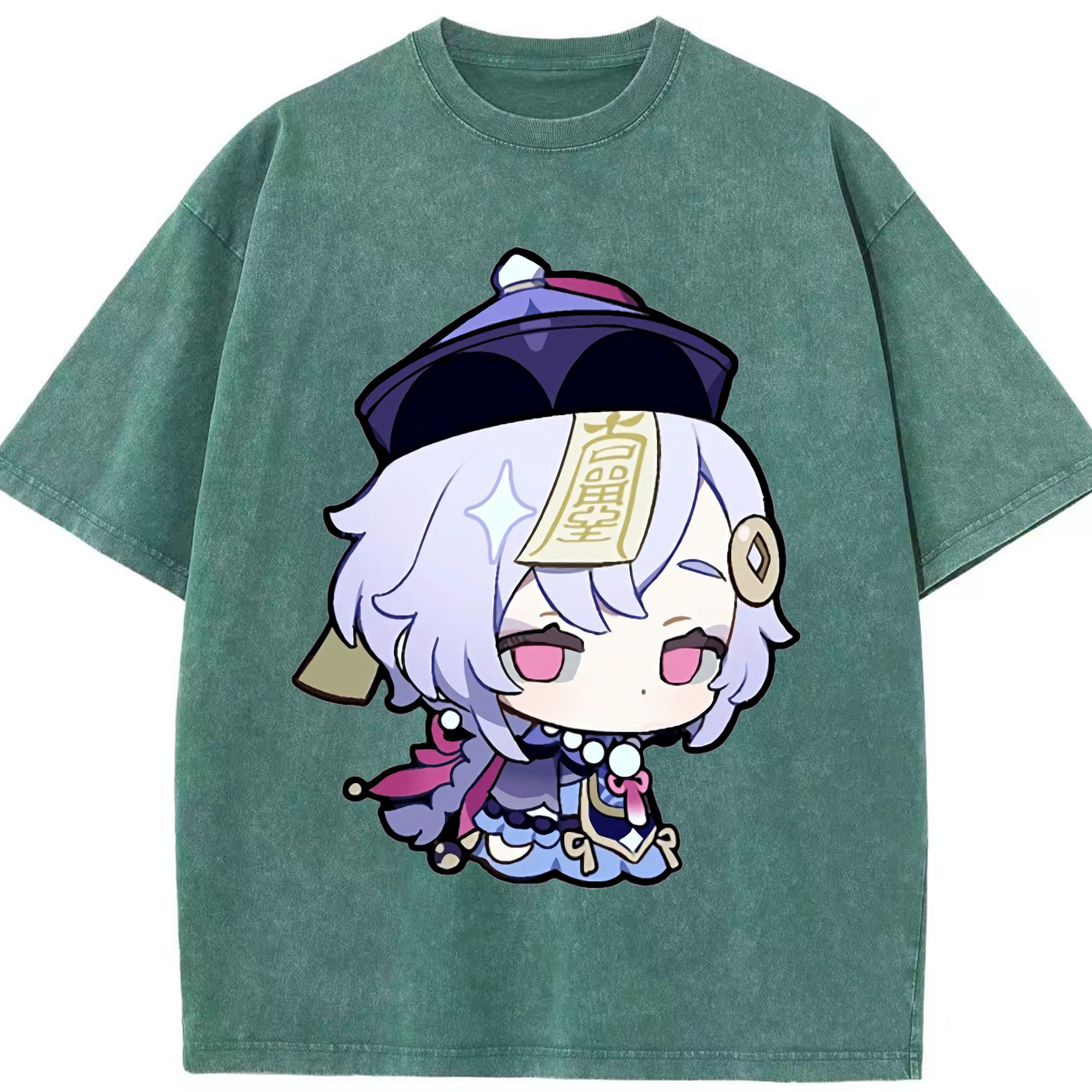 げんし神 七七 なな  genshin Nana 綿100% ヴィンテージ風 半袖Tシャツ（フロントプリント）